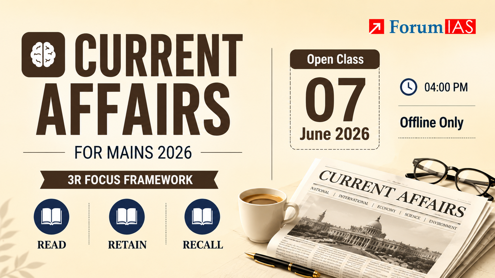 Open Class for Current Affairs for Mains 2026